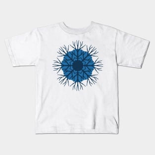 Solid Roots Wreath (Blue) Kids T-Shirt